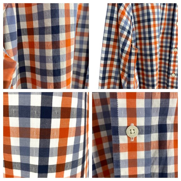 JACK SPADE NEW YORK Palmer Gingham Dobby Button Down Long Sleeve Shirt Size XL - Picture 16 of 16